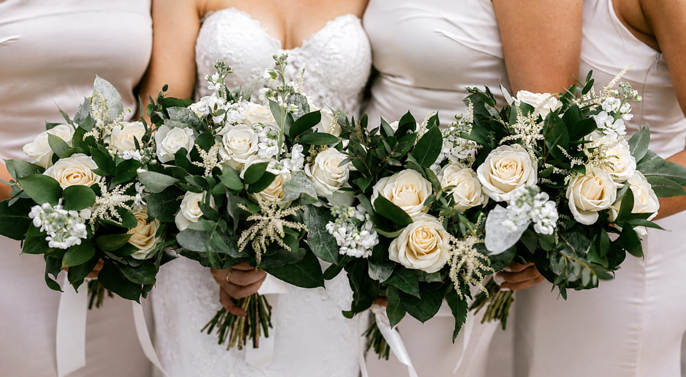 Wedding flowers from Ivy & Rose in Abergavenny