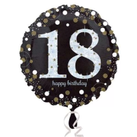18th Birthday Balloon - Why not add a Helium Balloon to your flowers! **Please note: Our Balloon designs vary, the picture shown is for illustration purposes and may not be the actual balloon we send out.**