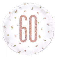 60th Birthday Balloon - Why not add a Helium Balloon to your flowers! **Please note: Our Balloon designs vary, the picture shown is for illustration purposes and may not be the actual balloon we send out.*