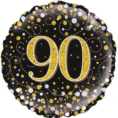 90th Birthday Balloon - Why not add a Helium Balloon to your flowers! **Please note: Our Balloon designs vary, the picture shown is for illustration purposes and may not be the actual balloon we send out.*